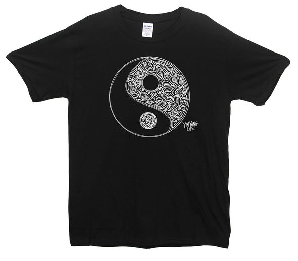 Ying Yang Life Printed T-Shirt - Mr Wings Emporium 
