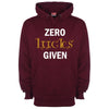 Zero Lucks Given Glitter St Patrick's Printed Hoodie - Mr Wings Emporium 