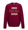 Zero Lucks Given Glitter St Patricks Day Printed Sweatshirt - Mr Wings Emporium 